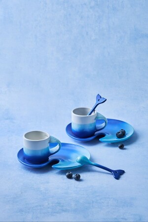 Großes Meerjungfrauen-Kaffeetassen-Set für 2 Personen 153. 03. 06. 7075 - Karaca