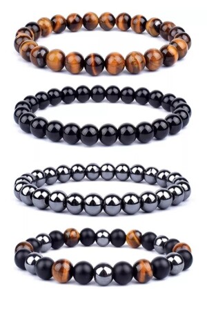 Güç Şans Denge Çakra Bilekliği - Kaplangözü-hematit-oniks - Jasmin Store