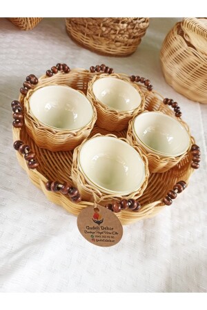 Gudelidekor Rattan Wicker Bamboo Breakfast Serving Snack Bowl 9 Pieces Gudeli16 - Gudelidekorr