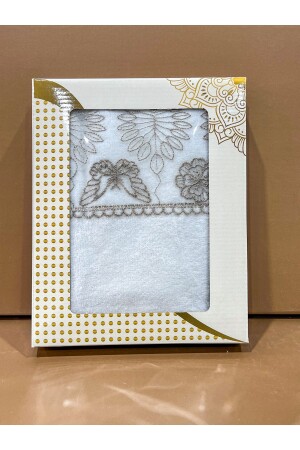 Guipure Gift - Dowry Velvet Hand and Face Towel 50x90 Cm - Ayhanhome