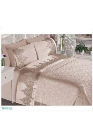 Gülbahçe French Lace 6 Piece Pique Set - Bursa Çeyiz