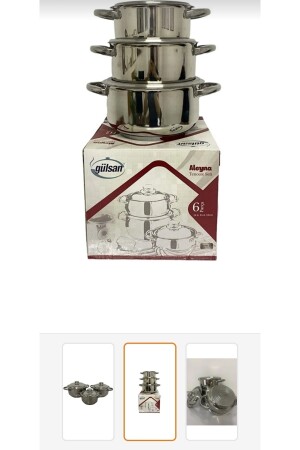 Gülsan Aleyna 6 Piece Cookware Set - YILDIZ OUTLET OUTDOOR