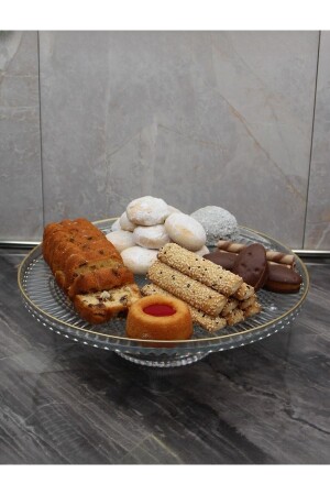 Gülümseten Store Palermo Footed Cake and Pastry Presentation Plate (21cm) GMPST0012 - Ege Home Decoration
