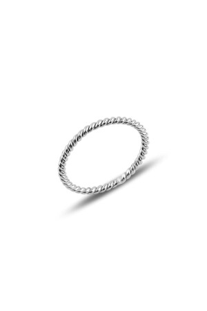 Gümüş Rodyumlu İnce Yüzük - Söğütlü Silver