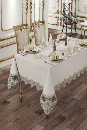 Güneş 26 Piece Linen French Laced Flatware set gunestk34 - scarlet home collection