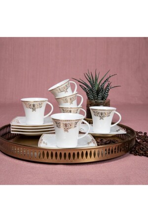 Güral Caroline Turkish Coffee Set PR. 000000GBSCR12KT8405686 - Güral Porselen