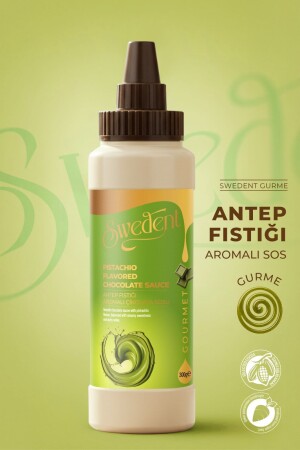 Gurme Serisi Antep Fıstığı Aromalı Çikolata Sos Gerçek Antep Fıstığı Tadında Zengin ve Akışkan Kıvam - Swedent