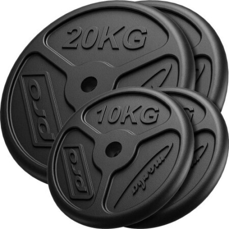 Gusseisen-Gewichtsset Marbo, 60 kg / 2 x 20 kg + 2 x 10 kg - Marbo Sport