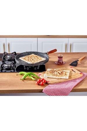 Gussgranit-Pfannkuchenpfanne 36 cm Schwarz TAC-6343 - Taç