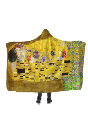 Gustav Klimt The Kiss Hooded Blanket - Pasaj Home
