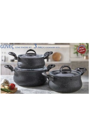 Güveç Ezme Seti Döküm 16-18-20 Cm ZK-049 - Eda