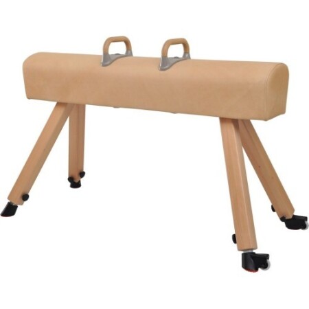 Gymnastics horse Coma-Sport GS-319 – wooden legs, genuine leather, with handles - Coma-sport