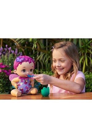 Gyp00 My Garden Baby- Kelebek Bebeğimin Yemek Zamanı Mor Saçlı Bebek - -2 Yaş - Mattel