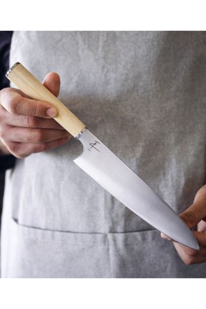 Gyutou Wooden Handle Chef Knife - Stainless Steel 21 Cm - Zaika