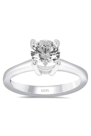 H Color 1 Carat Diamond Solitaire Ring - HRD Certified - Keops Pırlanta