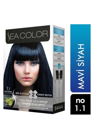 Haarfärbemittel 1. 1 Blau Schwarz 8698753382096 - Sea Color