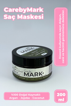 Haarpflegemaske mit 100 % natürlichem Keratin, Argan, Jojoba und Kokosnussöl, 200 ml - Care By Mark