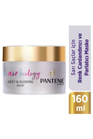 Hair Biology Color Revitalizing and Brightening Mask - After Purple Shampoo for Blonde Hair - 160ml - Pantene