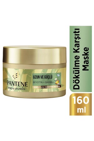 Hair Care Mask Long and Strong- Keratin Protector- Anti-hair loss- Bamboo + Biotin 160 Ml - Pantene