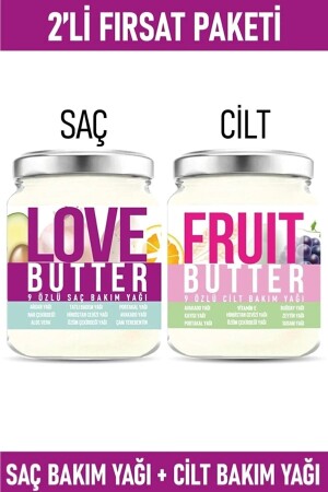 Hair Care Oil 190ml & Fruit Butter Skin Care Oil 190ml Hair & Skin Care Set - Love Butter