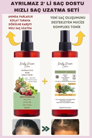 Hair-Friendly 2-Piece Tonic Set Fast Growth Rosemary Tonic+Anti-Hall Vinegar Tonic TYC4TU72KN169036145598504 - DAİLY DREAM CARE