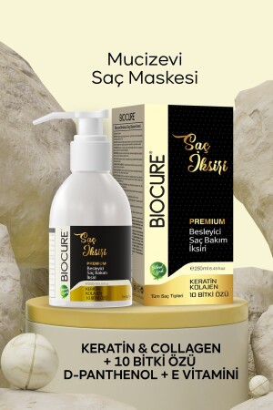 Hair Hair Elixir Premium Nourishing Hair Care Mask Keratin Collagen 10 Plant Extract 250ml. CM-IKSIR-250 - Biocure