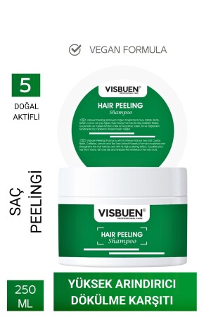 Hair Peeling, Highly Purifying, Root Nourishing and Skin Renewing, Anti-Loss Peeling Shampoo - Visbuen