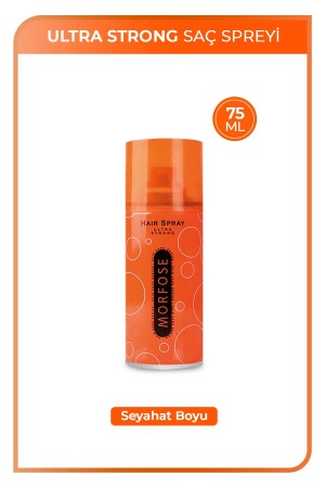Hair Spray Ultra Strong 75 ml - Ultra Strong, Permanent Hold Against External Factors - Morfose
