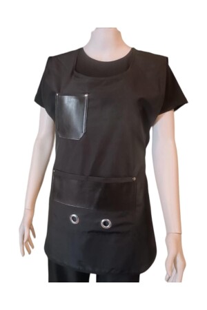 Hairdresser Vest Apron Double Sided Leather Detailed Paint Apron - Önlük Sepeti