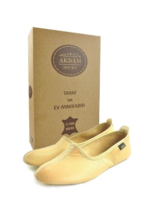 Hajj Umrah Tawaf und Hausschuhe aus 100 % Leder, Creme - Akdam