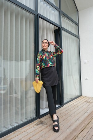 Halbdigital bedruckter Hijab-Badeanzug - Lurex Moda
