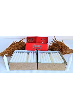 Halbmondförmige weiße Kerze 80 Li 10 cm 414-A - hilal mum