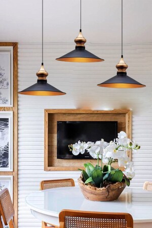 Hall Black Triple Chandelier Dining Table Living Room Meeting Table Store Showroom Chandeliers BMM3031XXXX01 - Bamyum