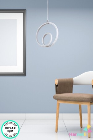 Hall Entrance Living Room White Light Single LED Chandelier Gray 20 Q FEBREZ SINGLE PENDANT LAMP - Harnelli
