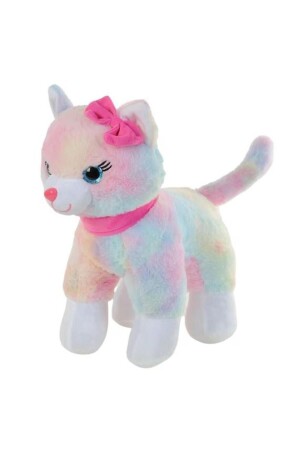 Halley Plush 30 Cm Pink Buckle Cat (MAKING CAT SOUND) - Halley Peluş Oyuncak