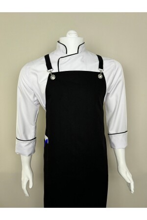 Halterneck Kitchen Apron Master Chef Barista Apron Cafe Restaurant Chef Waiter Cook (black) - Adalilar İş Elbiseleri