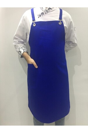 Halterneck Kitchen Apron Master Chef Barista Apron Cafe Restaurant Chef Waiter Cook (Blue) AÖ21 - ADALILAR İŞ ELBİSELERİ