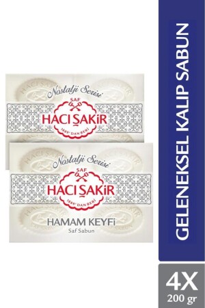 Hamam Joy Traditionelle reinweiße Seife 4x200 gr X2 Stück - Hacı Şakir