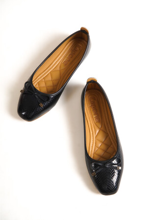Hana Trend Fiyonklu Siyah Kadın Babet 077-HTR-MYL-W-000001 - Capone Outfitters
