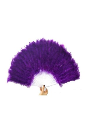 Hand Fan Feathered in the Color of Your Choice - Happyland