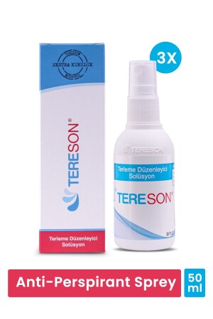 Hand-Fuß-Achsel Antitranspirant und Schutz vor Schweißgeruch Antitranspirant Spray 3x50 ml - Tereson