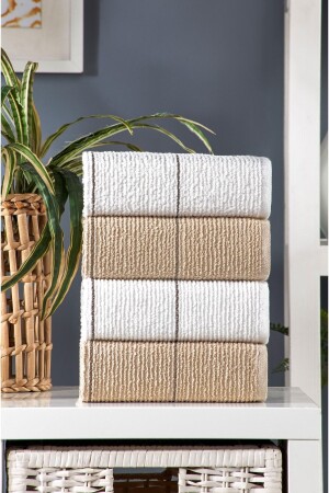 Hand Sahara 50 X 85 Cm Set of 4 Hand and Face Towels | - eumenia