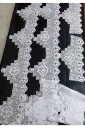 Handcrafted 3 Skirt 2 Pillow Pique Lace Set Pasha Model 12/ - Neva