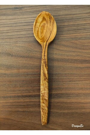Handcrafted Natural Olive Wood Luxury Wooden Small Size Serving Spoon 25cm 15. 10. 0874 - DesignEv