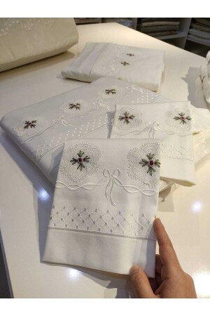 Handcrafted Needle Lace, Rococo, Embroidered Pique and Duvet Cover Set 8251857173 - incisecrethome