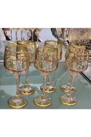 Handdekoriertes Set mit 6 Kaffeetassen, Mitgift-Geschenkset ELİFYENI30314546 - Trend Dünyası