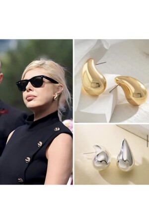 Hande Erçel Bottega Tear Drop Model Earrings with 2 Year Warranty Certificate - Only Vogue