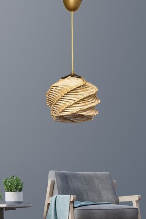 Handgefertigte Einzel-Pendelleuchte Primante Natural Hnmd-42 - Hmydesign