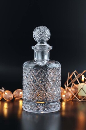 Handgefertigte Gitterkaraffe aus Glas für Whisky und Erfrischungsgetränke, 12 x 26 cm, KF. KKF. 012. 00 - Jenisa