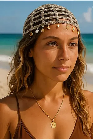 Handgefertigter ethnischer authentischer Hippie-Feder-Haarschmuck - Porsuk Alternatif